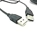 PASOW USB 2.0 Type A Male to Type A Male Extension Cable AM to AM Cord Black (25Feet/8M)