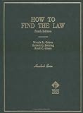 Hornbook on How to Find the Law, Cohen, Morris L. and Olson, Kent C., 0314533184