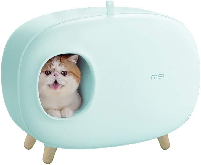 MS! MAKESURE Cat Litter Box, Easier Handling of Cat Litter, Enclosed Design, Easy to