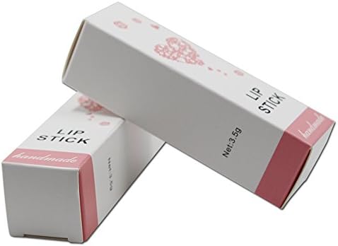 BAT Pack 2.5x2.5x8.5cm (1x1x3.4 inch) Kraft Paper Gift Grocery Packaging Box Lipstick Tube Makeup Shopping Favor Display Cosmetics Kraft Essential Oil Bottle Storage Boxes (50, Love Printing)