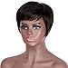 AISI HAIR Pixie Cut Wig Human Hair Short Brazilian Wigs Black 100% Virgin Human Hair Wigs For Women Short Wig Human Hair Glueless Full Wigs Natural Color