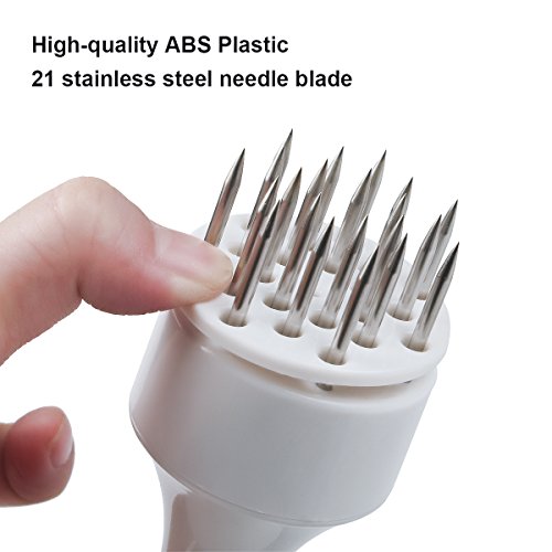 Meat Tenderizer by Eligara | Stainless Steel Needle Blade Steak Tenderizer with ABS Safe Plastic, Lightweight & Durable Kitchen Cooking Tool
