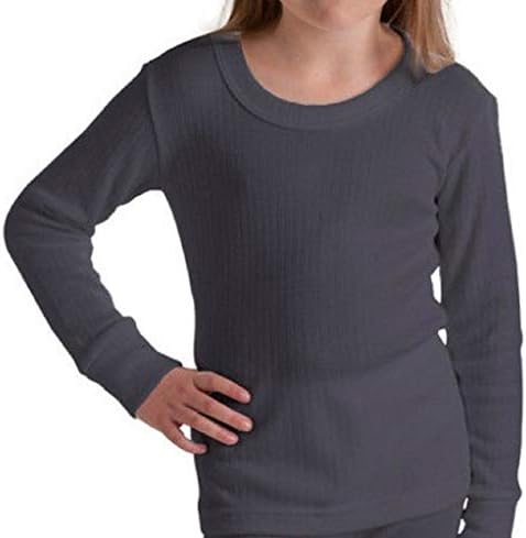 1,2X Unisex Children Kids Thermal Underwear Long Sleeve T-Shirt Top Warm Vest