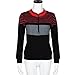 GBSELL Women Sexy Long Sleeve Spell Color Stripes Zipper Tops Shirt Blouse Coat (Black, L)