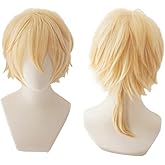 Xingwang Queen Anime Cosplay Wig Short Blonde Yellow Halloween Party Wigs (Len)