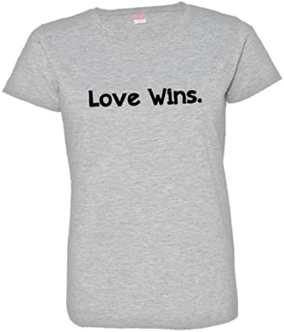 Womens Love Wins - All You Need Is Love Soft-Style High Quality Fashion Tee - Heather (Medium)