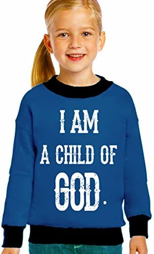 Child of God sweatshirt girls child Jesus Christian shirt (5-6) l/blue
