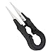 DROK Micro Portable Zirconia Ceramic Pointed Tweezers Precision, Wire Heat Resistant Antimagnetic Tweezers Spanner Tool for Wrapping Coils Adjustment