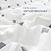 VM VOUGEMARKET White Duvet Cover Sets Queen,Gray Square Printed Duvet Cover with 2 Pillow Shams - Hotel Quality 100% Cotton - Luxurious,Comfortable and Breathable (Queen, Style 2)