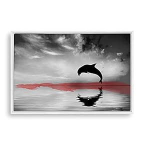 Framed Canvas Wall Art Black and White Scenery Canvas Prints Home Artwork Decoration for Living Room,Bedroom - 16x24 inches