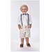 Mud Pie Little Gentleman Bow Tie and Suspender Set, Navy Gingham