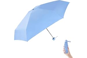 Pumi-geous Mini Travel Umbrella Rain Compact Umbrella UV Protection Lightweight Folding Portable small Umbrellas for purse car backpack for Girls Women