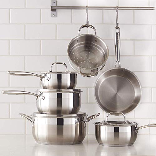 Paderno 11Piece StainlessSteel Cookware Set Kitchen Pots and Pans