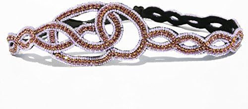 Purple Bridesmaid Bridal Wedding Rhinestone Beaded Headband/Adjustable Elastic Stretch Band/Bridesmaid Hair Style Guide