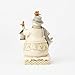 Enesco Jim Shore Heartwood Creek White Woodland Snowman with Bird House, 8.75