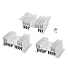 Saim Aluminum Alloy Heat Sink for Solid State Relay SSR Radiator Temprature Control Module 125mm x 50mm x 70mm 3 Pcs