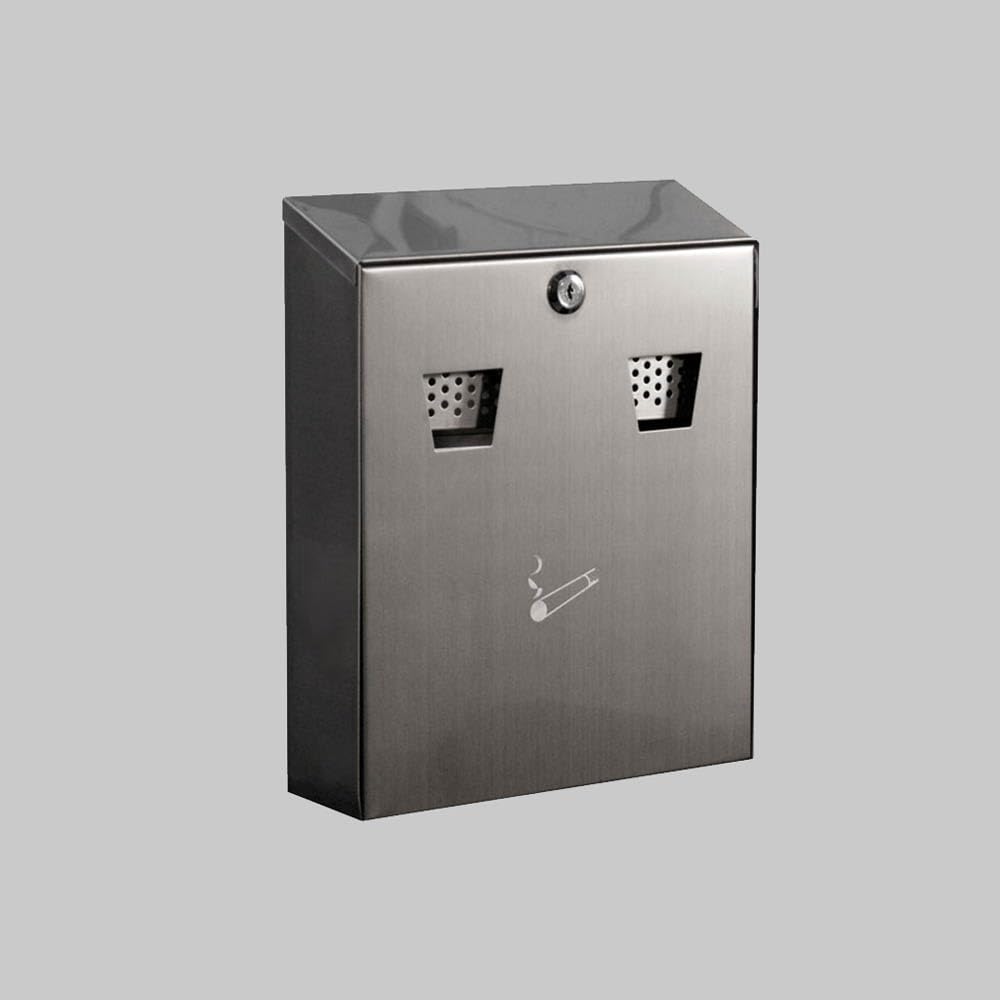 Caledonia Signs 53036 Wall Mounted Stainless Steel Cigarette Bin