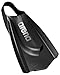 Arena Unisex Adult Powerfin Pro Swim Training Fins for Men and Women Silicone Short Blade Flippers Left/Right Custom Design, Black, 11-12
