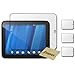 3 Pack Fenzer Clear Screen Protectors for HP TouchPad 9.7 inch Tablet Transparent LCD Touch Screen Film Guard Cover Shields with Cleaning Cloth