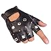 Yingniao PU Leather Fingerless Stud Metal Motorcycle Gloves Rock Gothic Punk Style