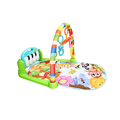 Baby Game Pad Music Activity Gym Game Blanket Crawling Mat Education Blanket Activity Fitness Toy Kick Piano Light Sound Baby Rainbow Color 1 Set