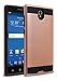 ZTE ZMAX 2 Case, Kaesar [Slim Fit] [Shock Absorption] [Impact Resistant] [Heavy Duty] Brushed Metal Texture Hybrid Dual Layer Slim Protector Case Cover for ZTE ZMAX 2 - Rose Gold