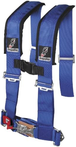 RZR CAN AM UTV SXS OFFOAD DragonFire Blue 4 point Seat Belt Harness Harnesses #14-0030