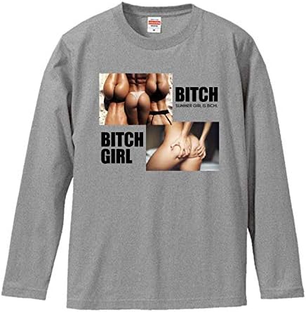 Amazon Lindwurm Tシャツ メンズ 長袖 ロングtシャツ レディース おしゃれ セクシー ヒップ お尻 Bitch ビッチ ガール ユニセックス プリントtシャツ Tシャツ カットソー 通販