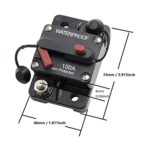 STETION 100 Amp Circuit Breaker Trolling with Manual Reset Car Marine