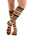 Womens Stripe Knee Socks Cashmere Blend 7 Color Options