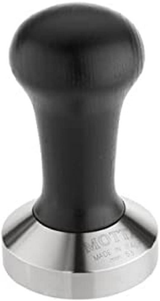 Motta 8140/B Stainless Steel Coffee Tamper with Black Wooden Handle, 53 mm