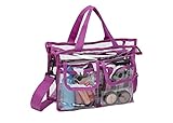 Seya Makeup Artist Clear PVC Set Bag w/ Removable Shoulder Strap (Purple)