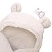 Pinleck Newborn Baby Boy Girl Cute Cotton Plush Receiving Blanket Sleeping Wrap Swaddle (White, One Size)