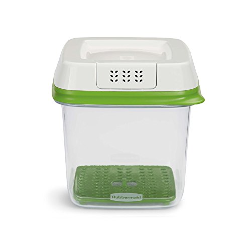 Rubbermaid FreshWorks Produce Saver Food Storage Container, Medium, 6.3 Cup, Green Home & Kitchen, Kitchen & Dining, Storage & Organization, Food Storage, Food Savers & Storage Containers