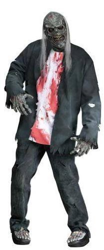 FunWorld Rotted Zombie Adult Costume, Grey, One size