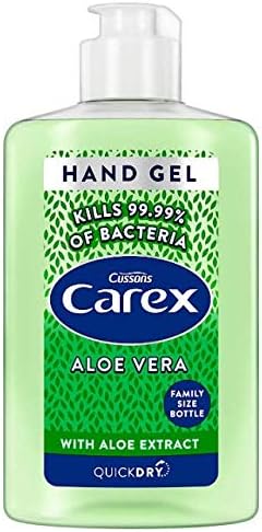 Carex Aloe Vera Anti Bacterial Hand Sanitiser Gel Pack of 6, Family Size with Anti Viral action* Hand Gel and 70% Alcohol that Cleans, Cares and Protects, 300ml Sanitiser Gel - Image 3