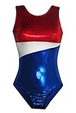 k-Bee Leotards Girl's Intensity Red/White/Blue Mystique Leotard