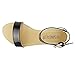 SANDALUP Women's Ankle Strap Gladiator Sandals with Buckle Black Size 08