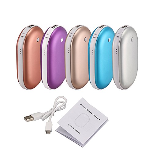 Baisidai Gold Color 5000Mah Portable USB Charger Pocket Electric Hand Warmer Rechargeable Heater (Gold) - Thumbnail 6