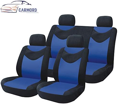 CARWORD Universal Auto Covers Car Seat Cover Sets Front & Rear Complete with headrest Covers for Cars - Suits Athletes, Pets and Kids