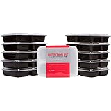 Nutrition Pit Healthy Meal Prep System âœ® New and Improved 50% Stronger 3-compartment Food Storage Container âœ® BPA Free Portion Control Bento Lunch Boxes