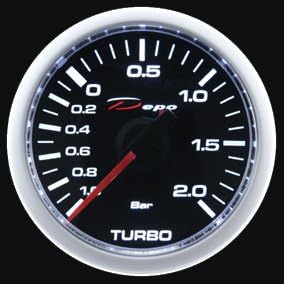 52mm Depo Racing Super White Mechanical Boost Gauge BAR