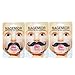 3Pcs Mustache Pacifier for Baby, KOMIWOO Funny Gentleman Mustache Lip Pacifier Cute Novelty Baby Stuff for Newborn Infant, Latex Free Made with Soft Silicone - Great Baby Shower Gift!