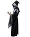 CISSTEC Adult Men's Dark Mystic Sorcerer Robe Halloween Cosplay Costume with Hooded Cape (XX-Large)