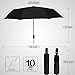 Saiveina Umbrella,Travel Umbrella 10 Ribs 210T Folding Waterproof & Windproof Umbrellas Women and Men Auto Open Close Umbrella
