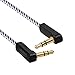 CableCreation 3.5mm Aux Cable 6FT/1.8M, 90 Degree 3.5mm Male to Male Auxiliary Audio Cable for Phones, Tablets, Headphones, MP3 Player, Car/Home Stereo, Laptops, Speaker, iPads