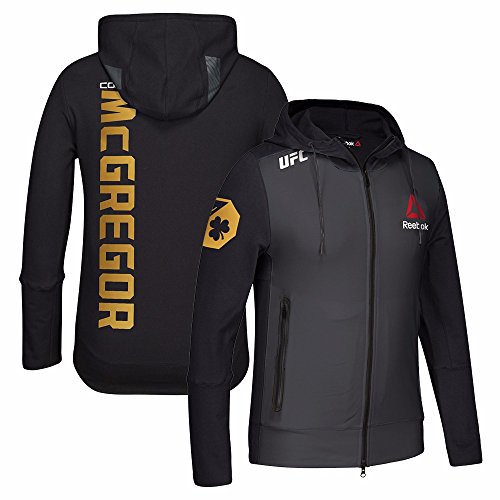 Reebok Conor McGregor UFC Black Limited Edition Champion Walkout Hoodie for Men (Black, XX-Large)