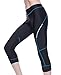 4ucycling Women's ¾ Cycling Tight Pants, Black & Blue Line, XL