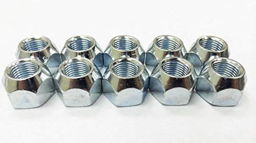 Set of 10 Trailer RV 1/2"-20 Cone Wheel Nuts - 22034