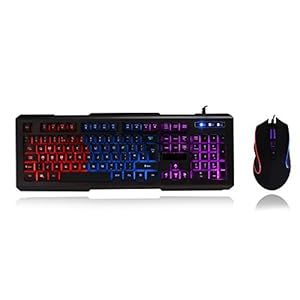 CiT Avenger Gaming Keyboard and Mouse, 3 Colour Mode, LED Backlight, Gaming Keys, Multimedia Functions, USB, For Rapid…